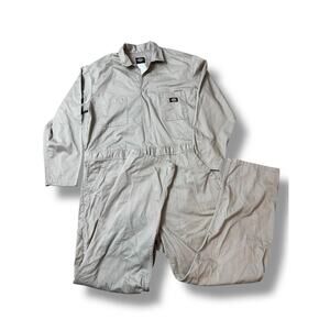 Dickies Vintage Jumpsuit Coveralls Good Size Color Khaki Made‎ In USA Size XL